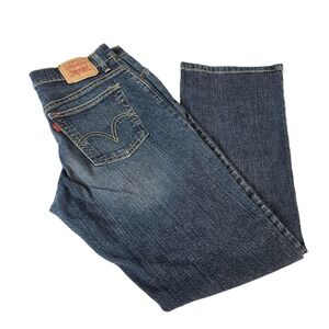 Levis 515 Bootcut Jeans Womens 12M Dark Wash Stretch Denim Mid Rise 34x29